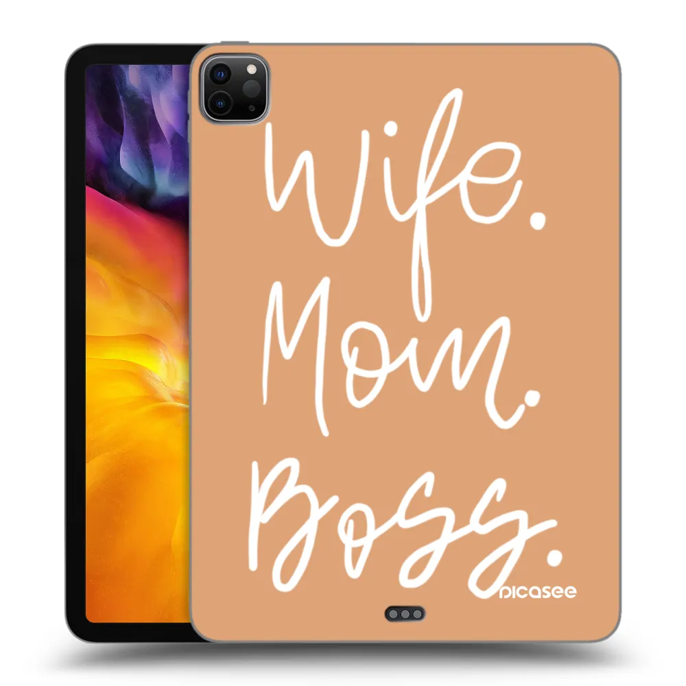 Picasee Schwarze Silikonhülle für Apple iPad Pro 11" 2022 M2 (4.generace) - Boss Mama