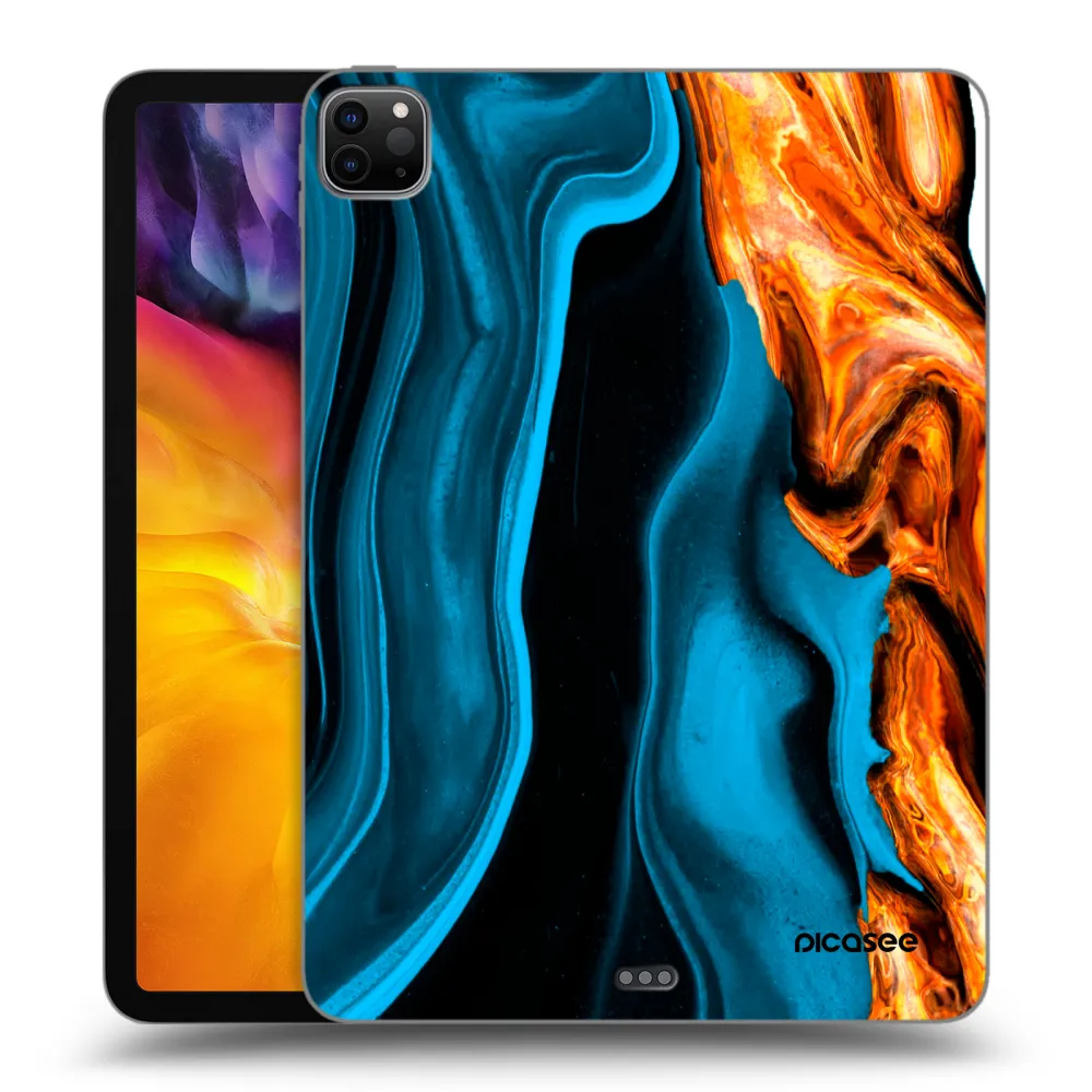 Picasee Schwarze Silikonhülle für Apple iPad Pro 11" 2022 M2 (4.generace) - Gold blue