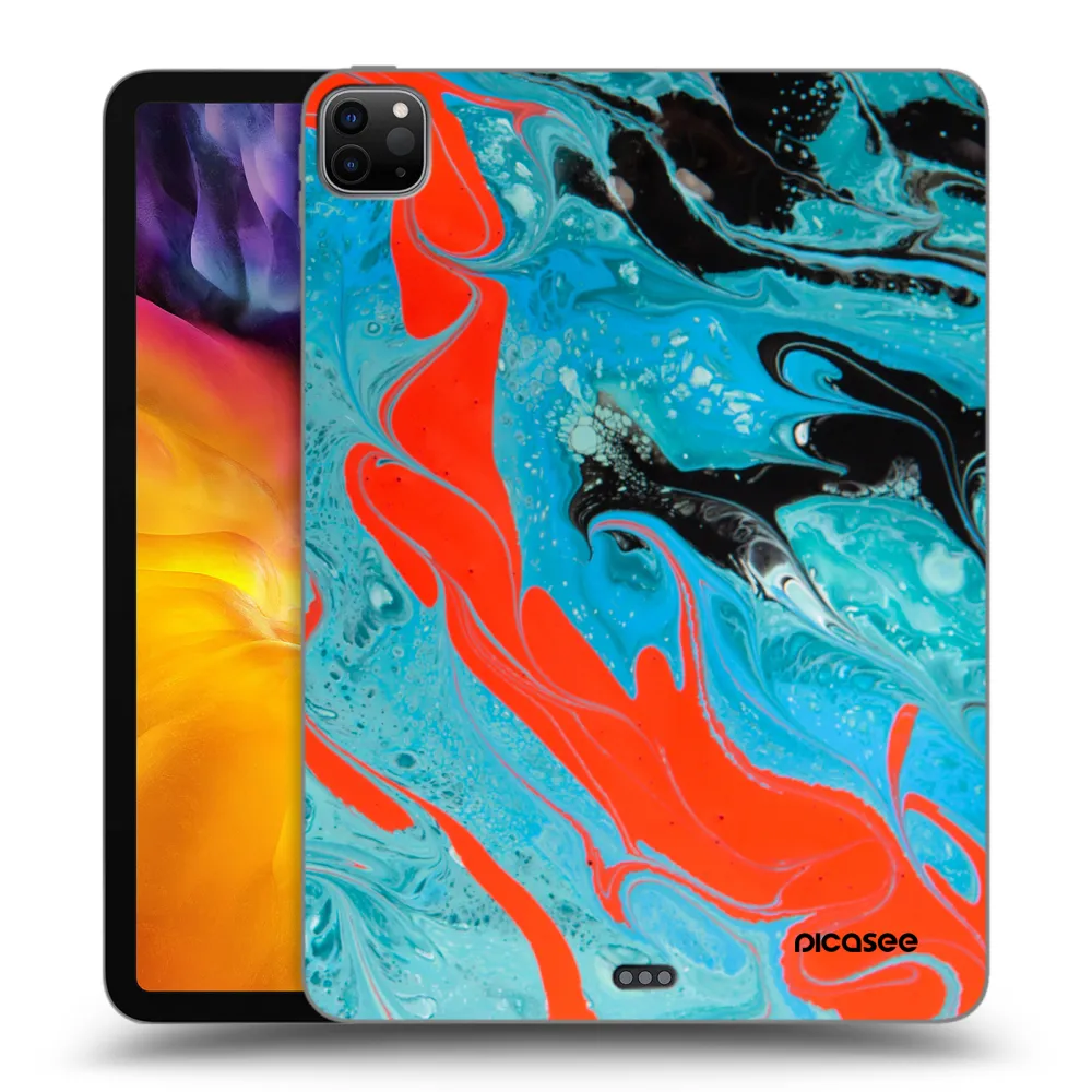 Picasee Schwarze Silikonhülle für Apple iPad Pro 11" 2022 M2 (4.generace) - Blue Magma