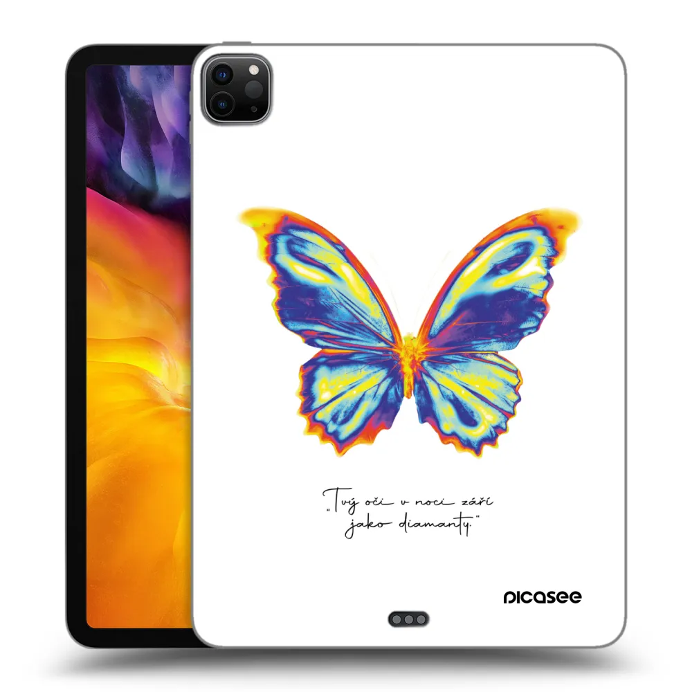 Picasee Schwarze Silikonhülle für Apple iPad Pro 11" 2022 M2 (4.generace) - Diamanty White