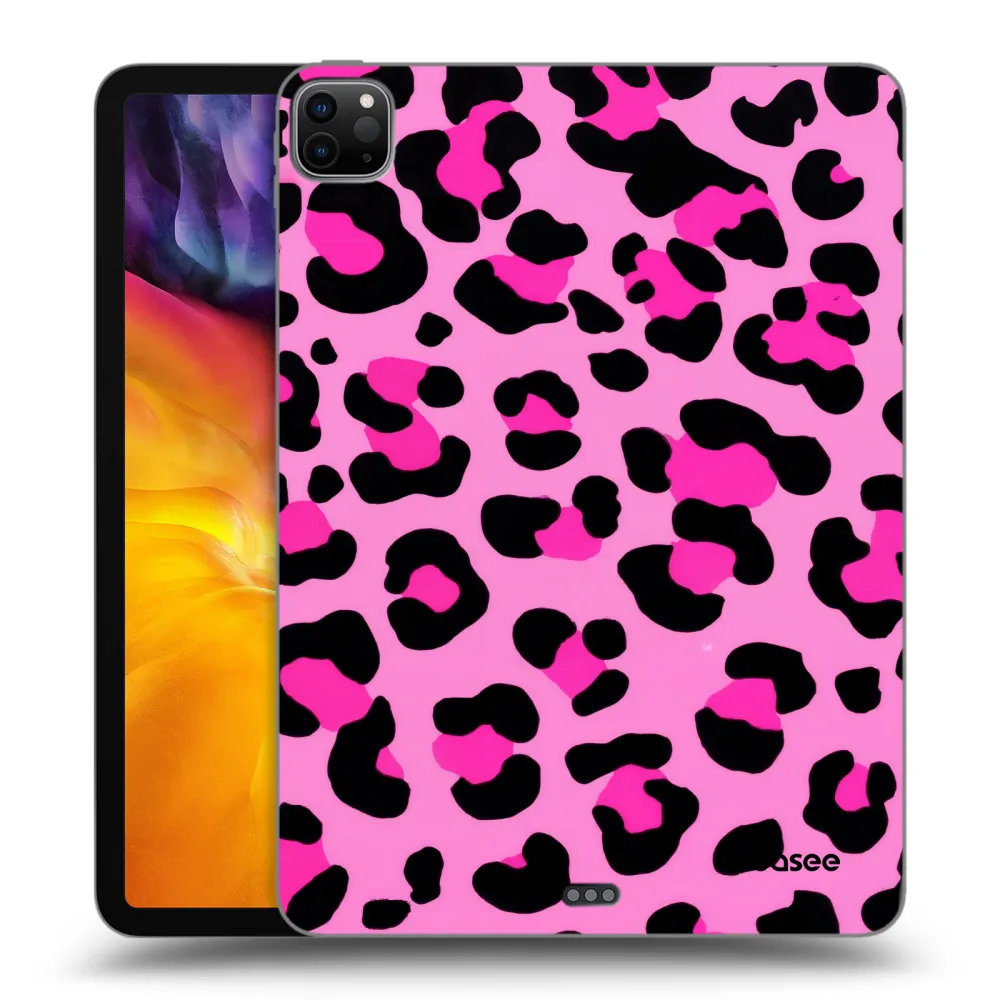 Picasee Schwarze Silikonhülle für Apple iPad Pro 11" 2022 M2 (4.generace) - Pink Tiger