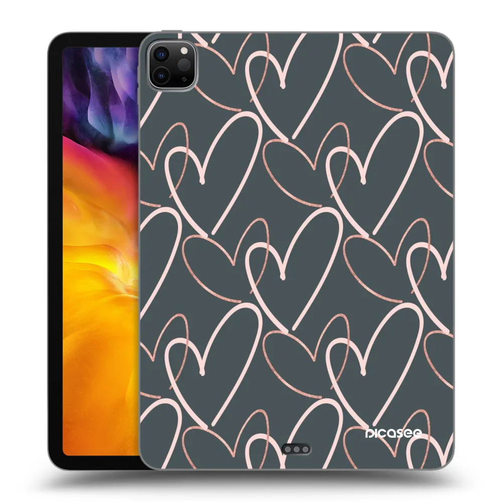 Picasee Schwarze Silikonhülle für Apple iPad Pro 11" 2022 M2 (4.generace) - Viel Liebe