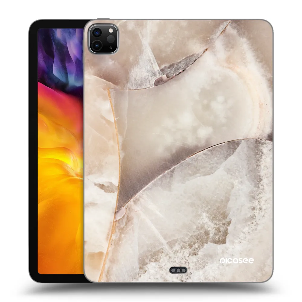 Picasee Schwarze Silikonhülle für Apple iPad Pro 11" 2022 M2 (4.generace) - Cream marble