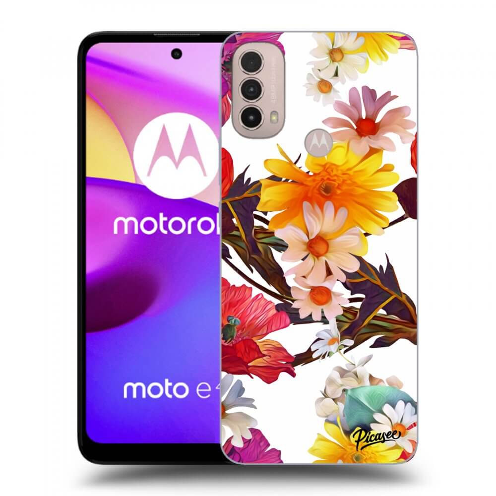 Picasee Motorola Moto E40 Hülle - Schwarzes Silikon - Meadow