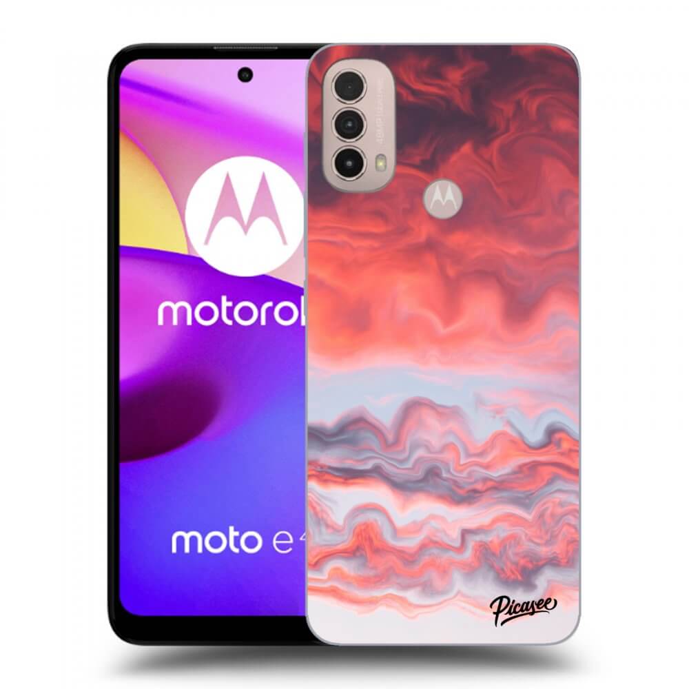 Picasee Motorola Moto E40 Hülle - Schwarzes Silikon - Sunset