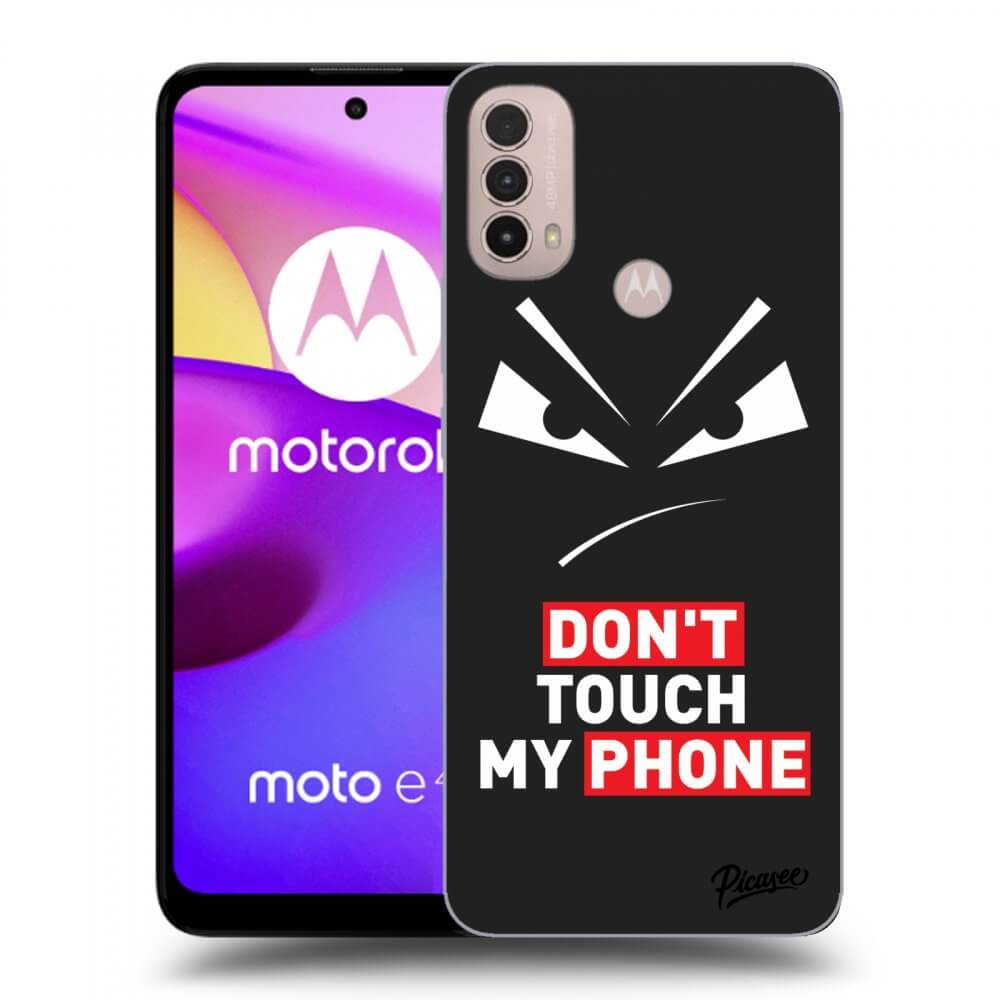 Picasee Motorola Moto E40 Hülle - Schwarzes Silikon - Evil Eye - Transparent