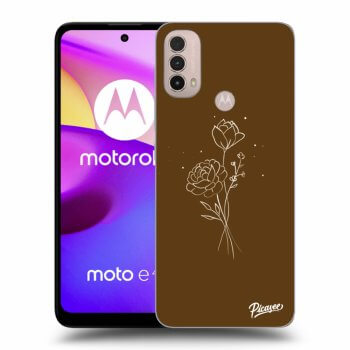 Hülle für Motorola Moto E40 - Brown flowers