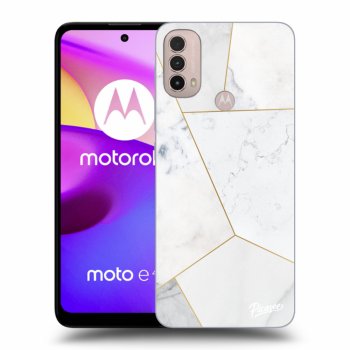 Hülle für Motorola Moto E40 - White tile