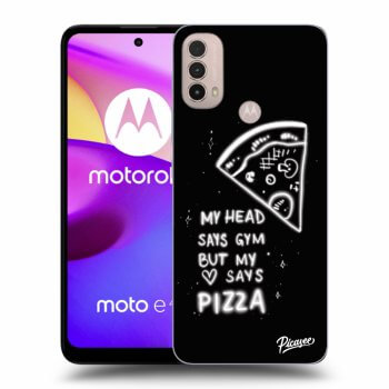 Picasee Motorola Moto E40 Hülle - Schwarzes Silikon - Pizza