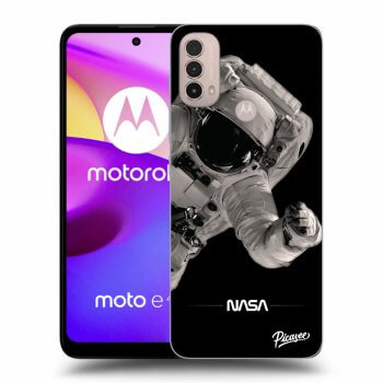 Picasee Motorola Moto E40 Hülle - Schwarzes Silikon - Astronaut Big