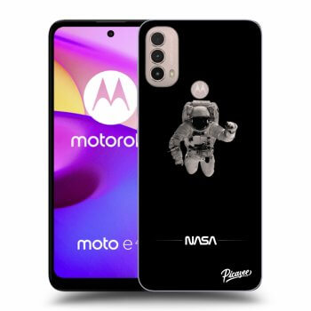 Picasee Motorola Moto E40 Hülle - Schwarzes Silikon - Astronaut Minimal