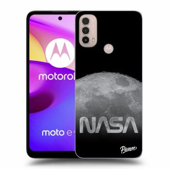 Picasee Motorola Moto E40 Hülle - Schwarzes Silikon - Moon Cut