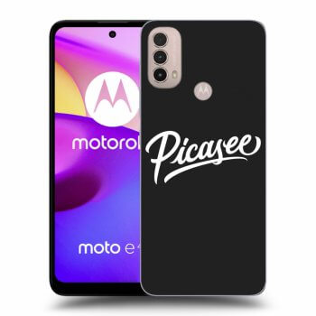 Picasee Motorola Moto E40 Hülle - Schwarzes Silikon - Picasee - White