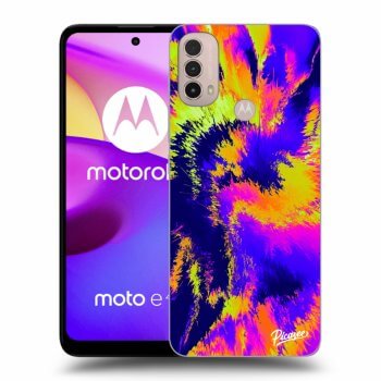 Picasee Motorola Moto E40 Hülle - Schwarzes Silikon - Burn