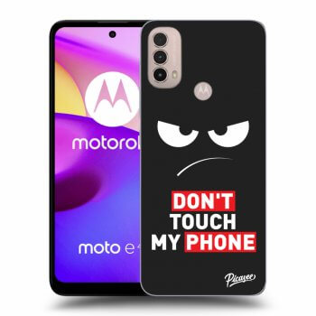 Picasee Motorola Moto E40 Hülle - Schwarzes Silikon - Angry Eyes - Transparent