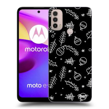 Picasee Motorola Moto E40 Hülle - Schwarzes Silikon - Mistletoe