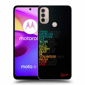 Picasee Motorola Moto E40 Hülle - Schwarzes Silikon - Motto life
