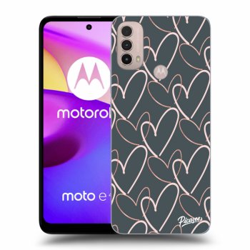 Picasee Motorola Moto E40 Hülle - Schwarzes Silikon - Lots of love