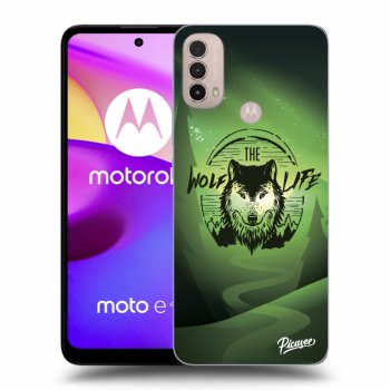 Picasee Motorola Moto E40 Hülle - Schwarzes Silikon - Wolf life