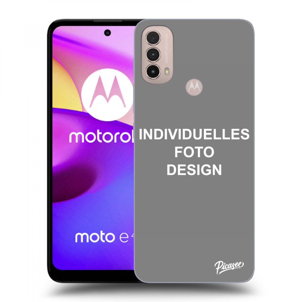 Picasee Motorola Moto E40 Hülle - Schwarzes Silikon - Individuelles Fotodesign