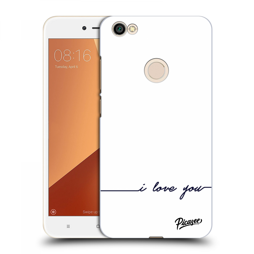 Picasee Xiaomi Redmi Note 5A Global Hülle - Transparenter Kunststoff - I love you