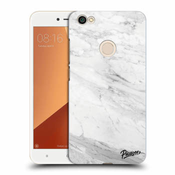 Picasee Xiaomi Redmi Note 5A Global Hülle - Schwarzer Kunststoff - White marble