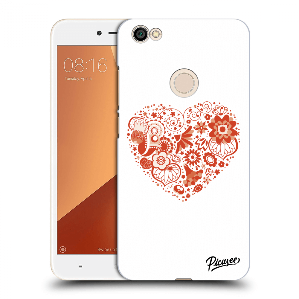 Picasee Xiaomi Redmi Note 5A Global Hülle - Transparentes Silikon - Big heart