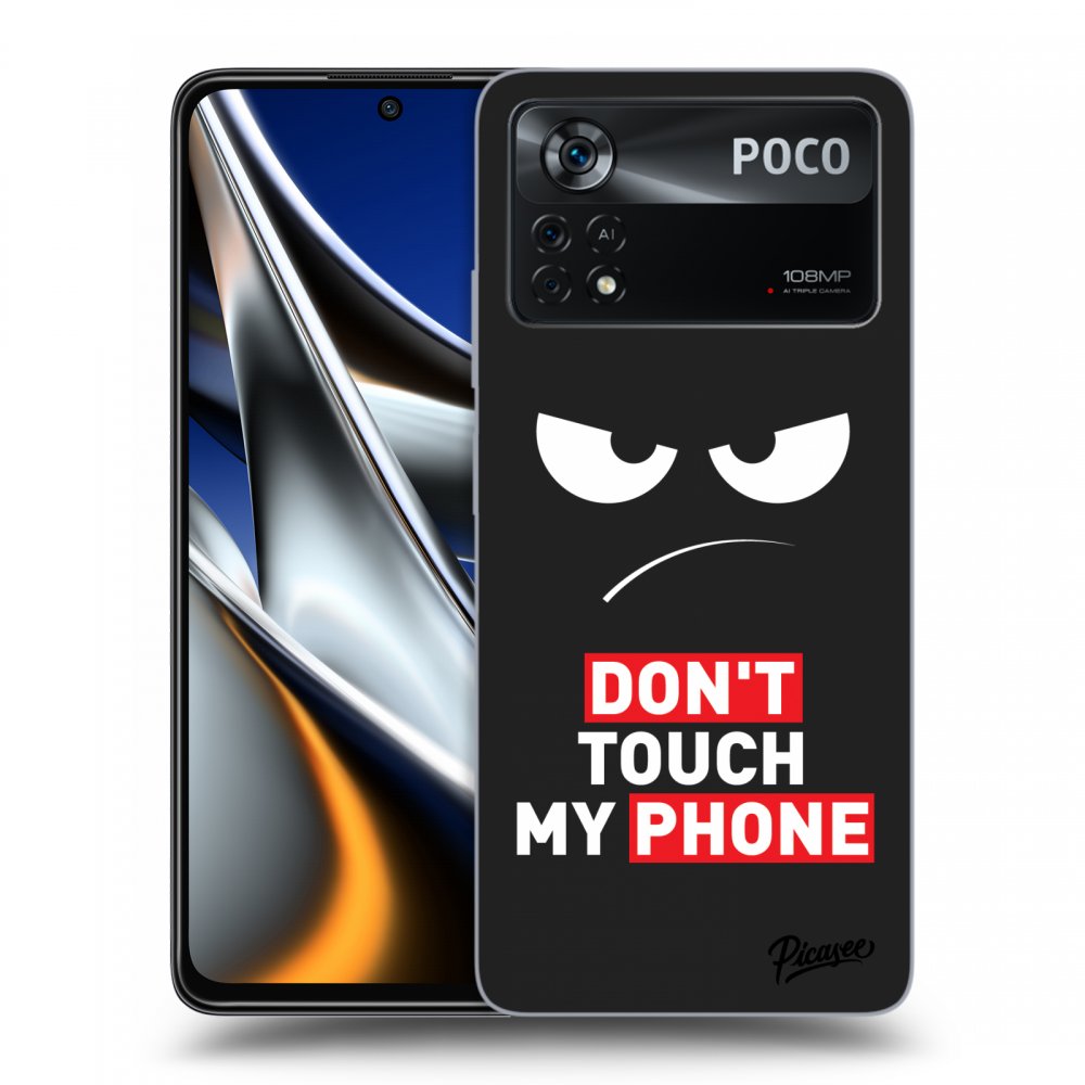 Picasee Xiaomi Poco M4 Pro Hülle - Schwarzes Silikon - Angry Eyes - Transparent