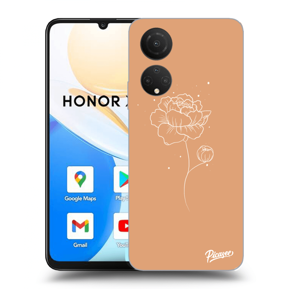 Picasee Honor X7 Hülle - Transparentes Silikon - Peonies