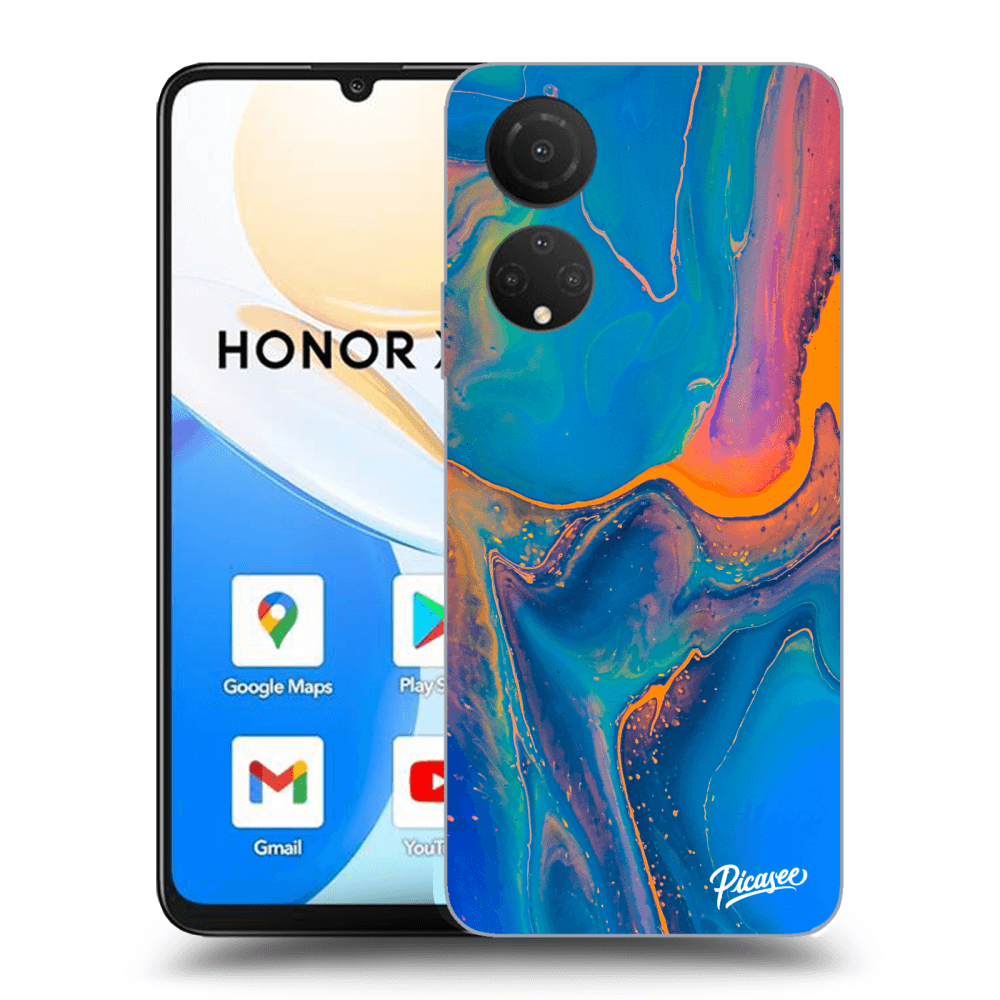 Picasee Honor X7 Hülle - Transparentes Silikon - Rainbow