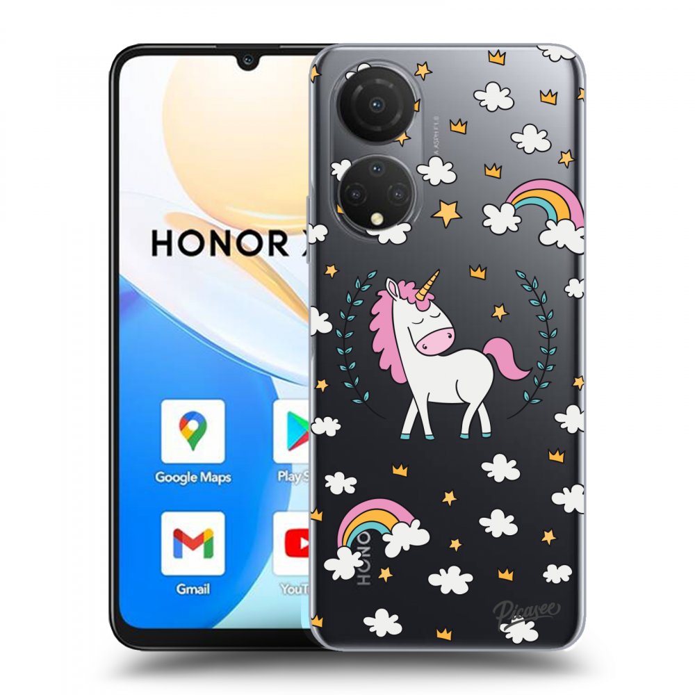 Picasee Honor X7 Hülle - Transparentes Silikon - Unicorn star heaven