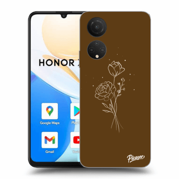 Hülle für Honor X7 - Brown flowers