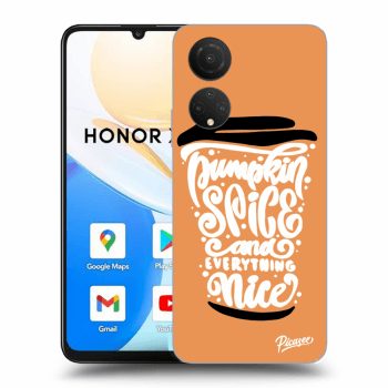Picasee Honor X7 Hülle - Transparentes Silikon - Pumpkin coffee