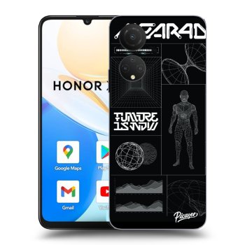 Picasee Honor X7 Hülle - Transparentes Silikon - BLACK BODY