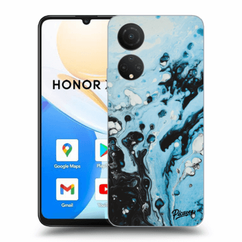 Picasee Honor X7 Hülle - Transparentes Silikon - Organic blue