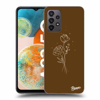 Picasee Samsung Galaxy A23 A235F 4G Hülle - Transparentes Silikon - Brown flowers