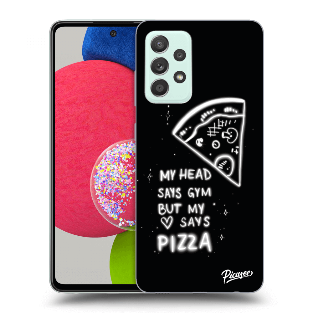 Picasee Samsung Galaxy A73 5G Hülle - Schwarzes Silikon - Pizza