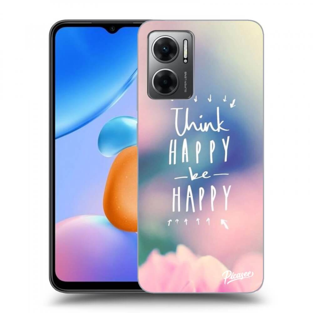 Picasee Xiaomi Redmi 10 5G Hülle - Schwarzes Silikon - Think happy be happy