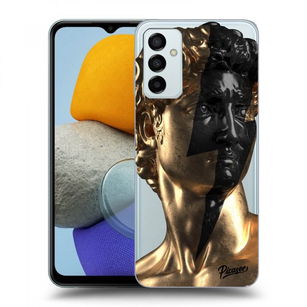 Picasee Samsung Galaxy M23 5G Hülle - Transparentes Silikon - Wildfire - Gold