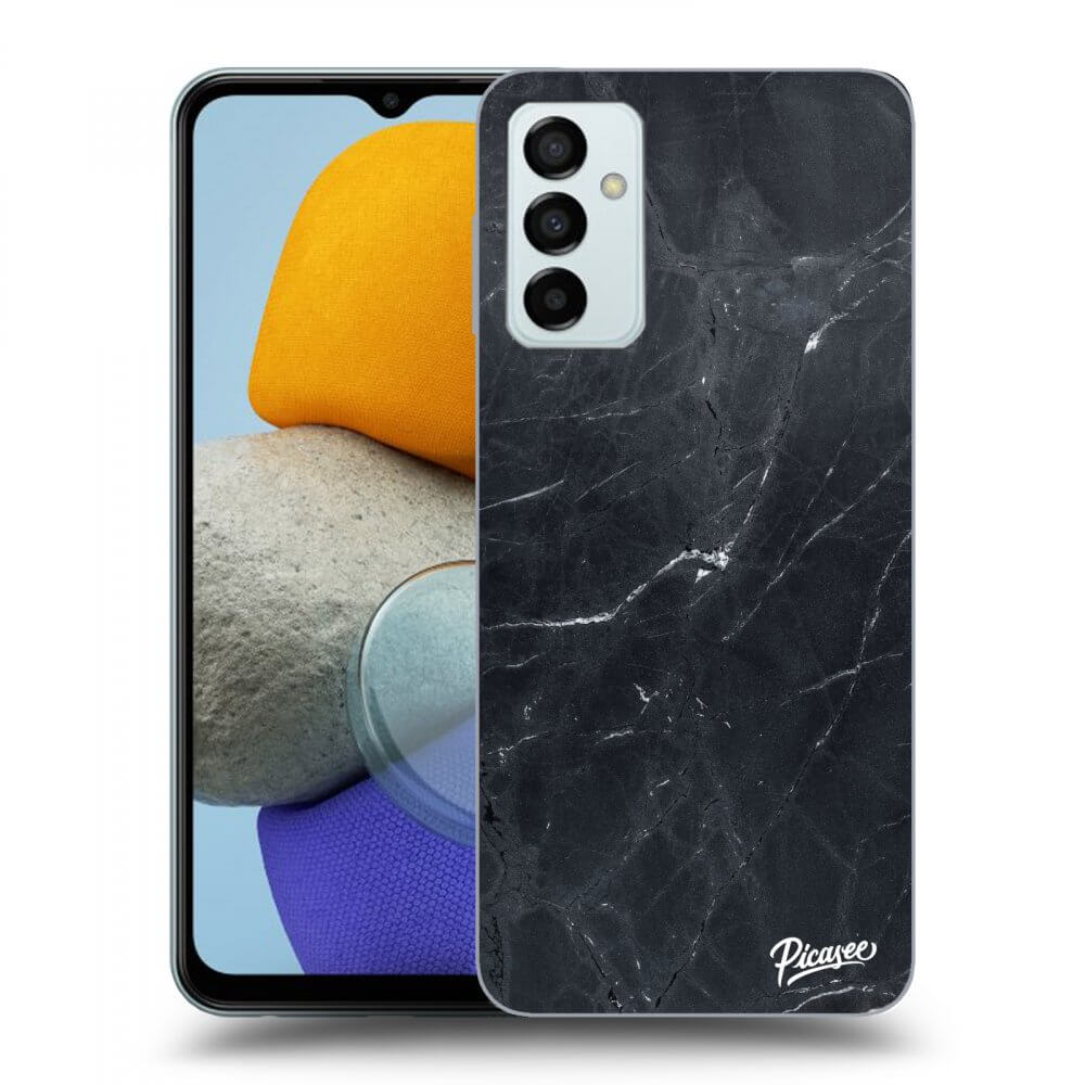 Picasee Samsung Galaxy M23 5G Hülle - Transparentes Silikon - Black marble