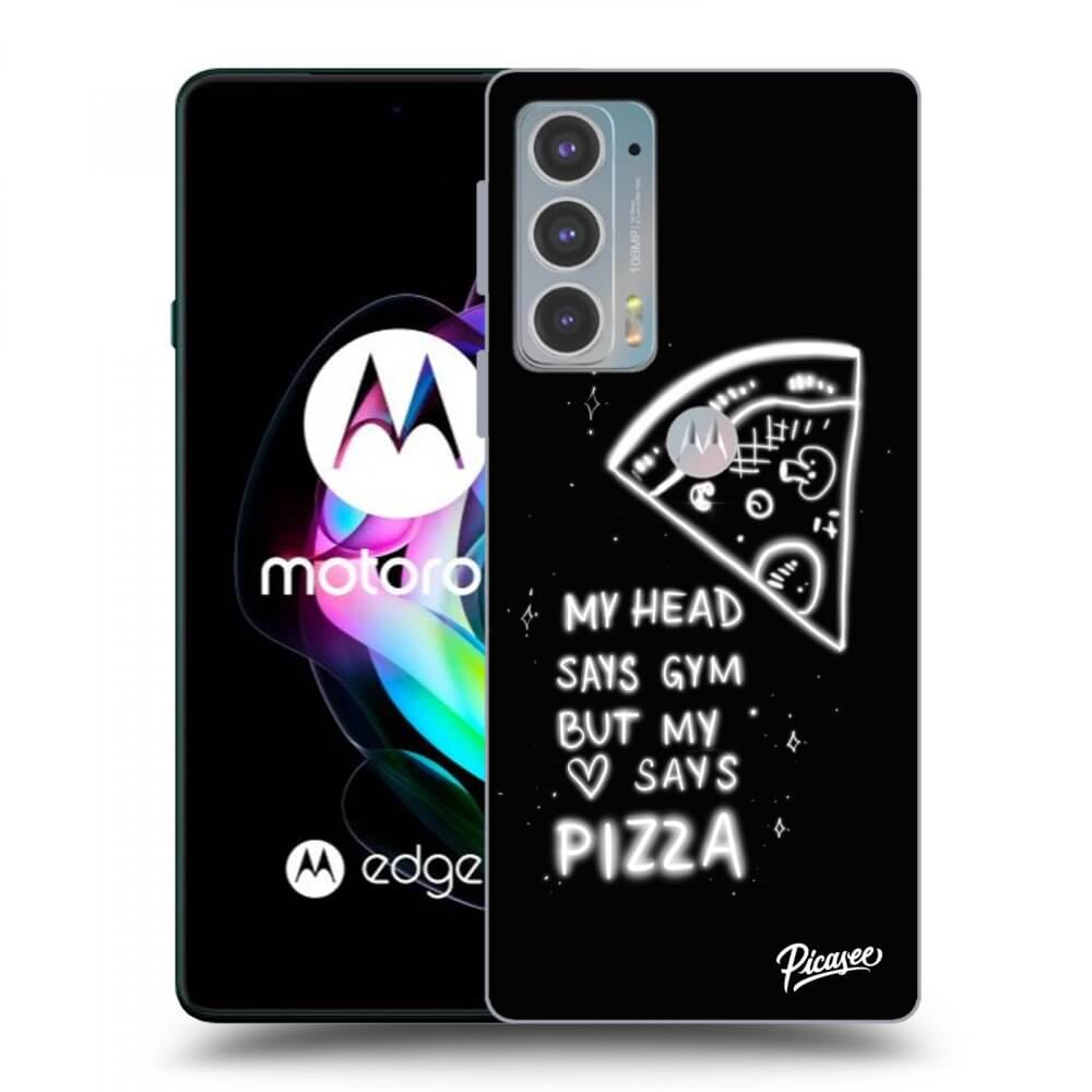 Picasee Motorola Edge 20 Hülle - Schwarzes Silikon - Pizza