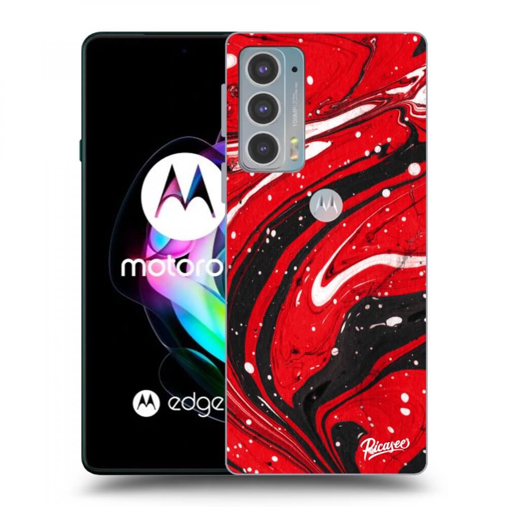 Picasee Motorola Edge 20 Hülle - Schwarzes Silikon - Red black