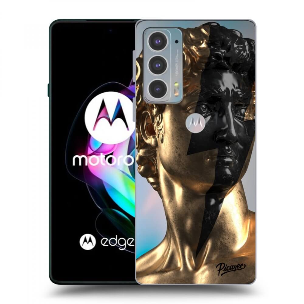 Picasee Motorola Edge 20 Hülle - Transparentes Silikon - Wildfire - Gold
