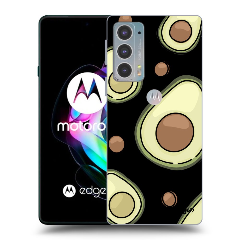 Picasee Motorola Edge 20 Hülle - Schwarzes Silikon - Avocado