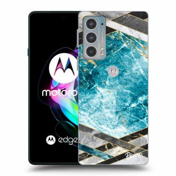 Hülle für Motorola Edge 20 - Blue geometry