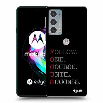 Picasee Motorola Edge 20 Hülle - Schwarzes Silikon - Focus