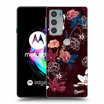 Picasee Motorola Edge 20 Hülle - Schwarzes Silikon - Dark Meadow