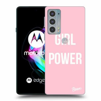 Picasee Motorola Edge 20 Hülle - Schwarzes Silikon - Girl power