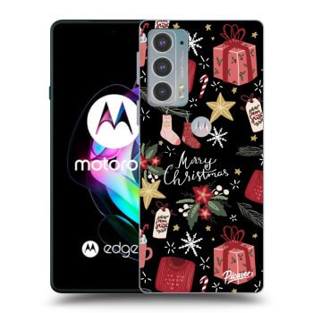 Picasee Motorola Edge 20 Hülle - Schwarzes Silikon - Christmas