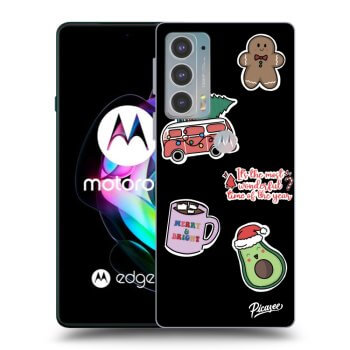 Hülle für Motorola Edge 20 - Christmas Stickers